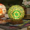 USB Charging Touch Tri Color Endless Dimming Baroque Nightlight Charging Table Lamp Decorative Glass Lamp