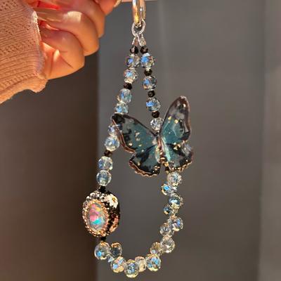 Luxus Bling Schmetterling Diamanten Kristall Handykette Für iPhone Zubehör Riemen Geschenk Mädchen Hängende Deko Schlüsselanhänger Kordel Lanyard