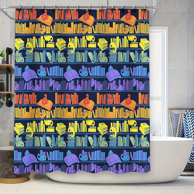 

Coastal Wave Shower Curtain Blue Ocean Beach Pattern Waterproof Fabric Bathroom Decor Set Vintage Nautical Home Textile Artistic W60H190(CM)-1 Pcs