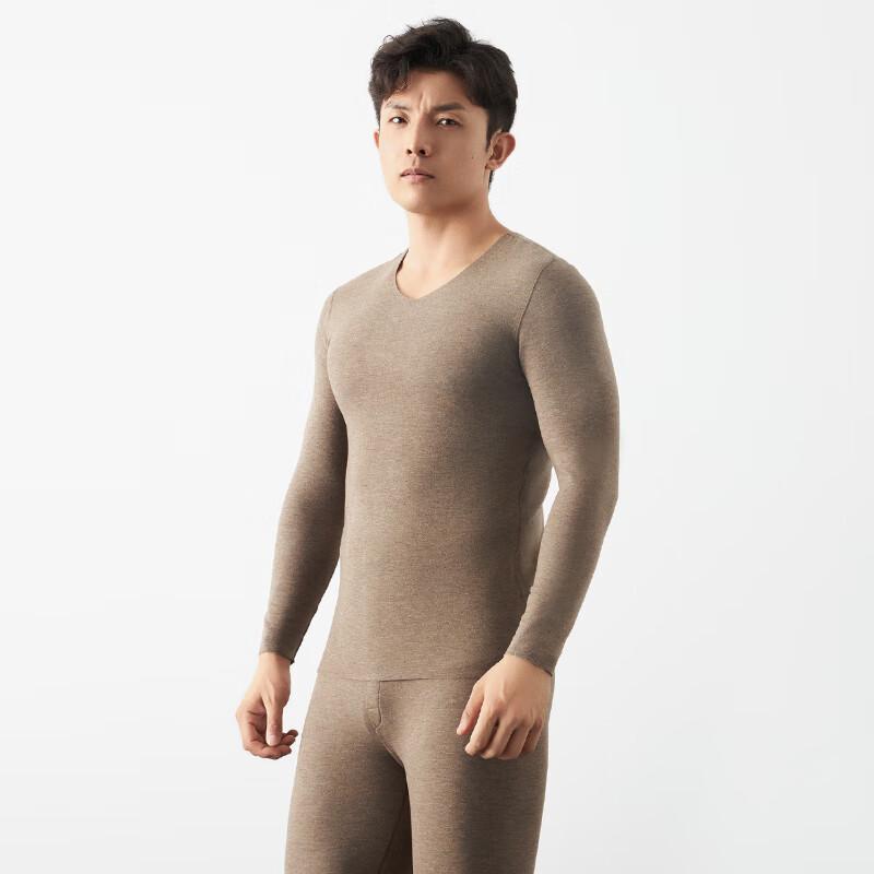 JingShuMian Men's De Velvet Seamless Thermal Underwear Set