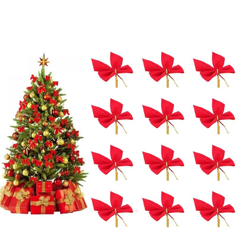 24 Pezzi Fiocco Farfalla Decorazione da Appendere per Decorazione Natalizia Casa Fiocco Albero di Natale Ornamenti Capodanno