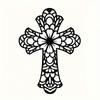 Wrought Iron Cross Wall Decor Vintage Metal Art Sculpture for Home Church Farmhouse Modern Decorative Craft