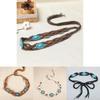 Ethnic Bohemian Leather Waist Rope With Turquoise Resin Beads For Women