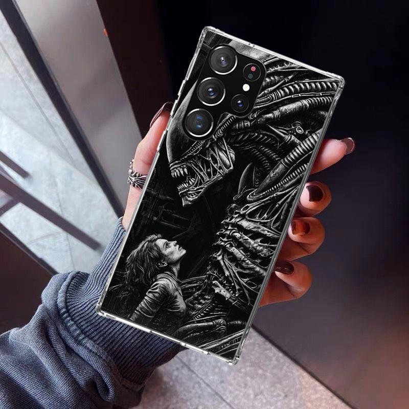 Cool A-Alien X-Xenomorph Phone Case For Samsung Galaxy S26 S25 Edge S24 S23 Ultra S22 Plus S21 S20 FE Soft TPU Back Cover Funda