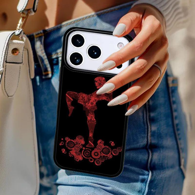 Muay Thai soft Phone Case For iPhone 17 Air 14 15 13 12 Max Cover For Apple 16e 11 Pro Max Plus Coque