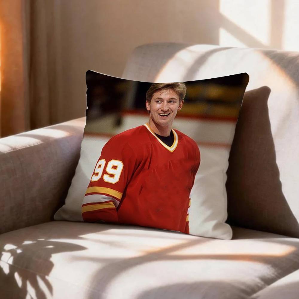 Ice HockeyWayne GGretzky Pillow Case Pattern Printed Pillowcase For Living Room Sofa Cushion Cover