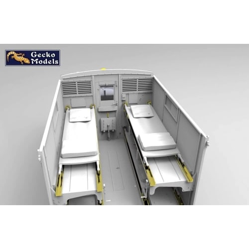 Gecko Model 1/35 Scale World War II British Army K2/Y Military Ambulance "Well Known Katy" Limited Special Edition Plastic Model Kit GEC35GM0070, Mold