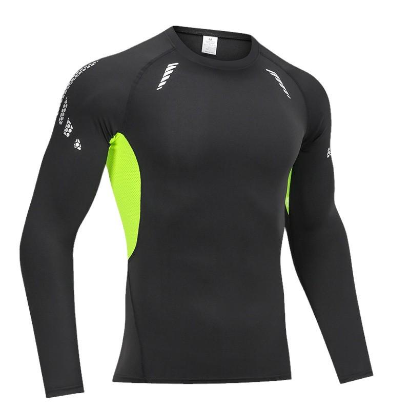 Men's Quick-Dry Long Sleeve Sports Shirt: Basketball, Running, Cycling, Fitness Wear, High Elastic & Breathable.