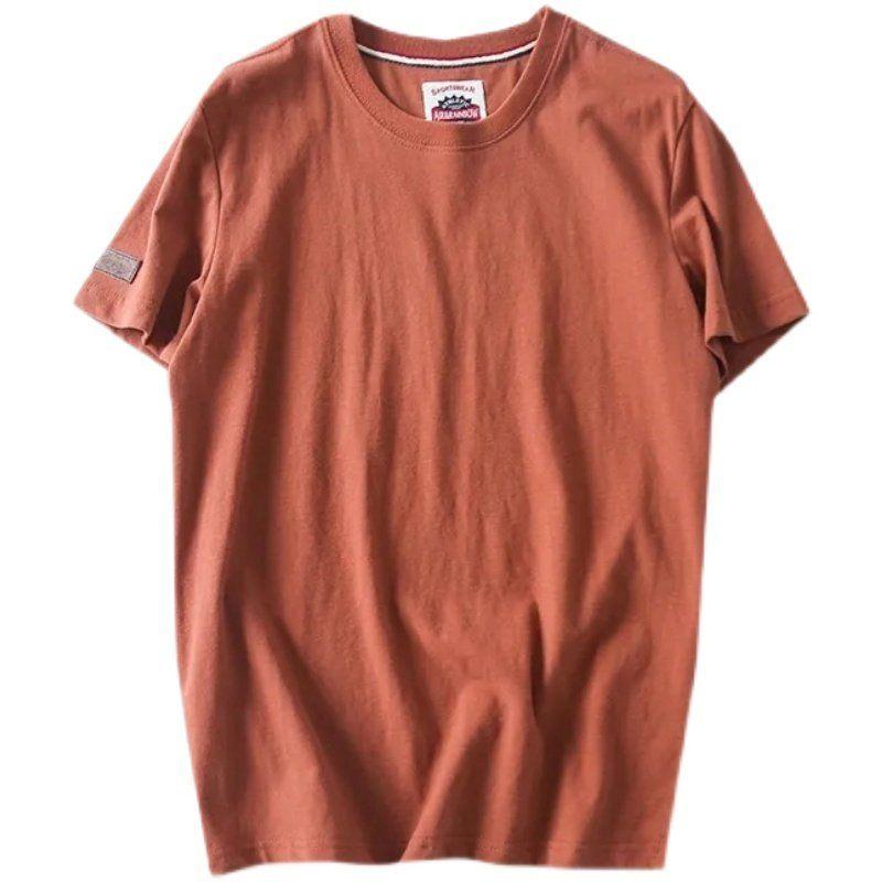 Stylish Full ~ Exported to Japan Cut Label Men's Clothing Export Cotton T-shirt Tail Single round Neck Men's Short-Sleeved T-shirt Tide