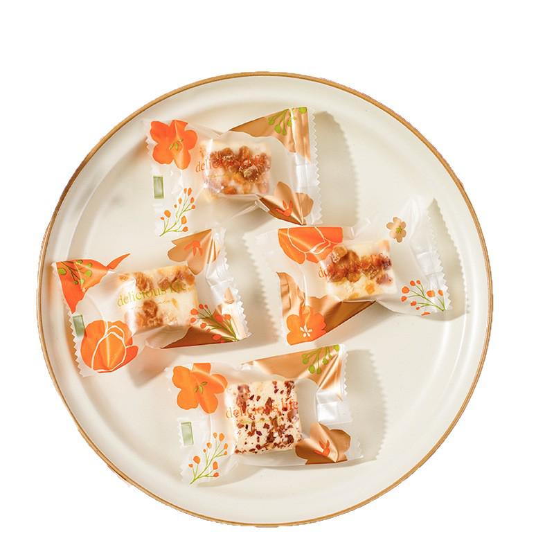 Snowflake Nougat Candy Sealing Bags for Cookies, Biscuits, Toffee, and Baking.