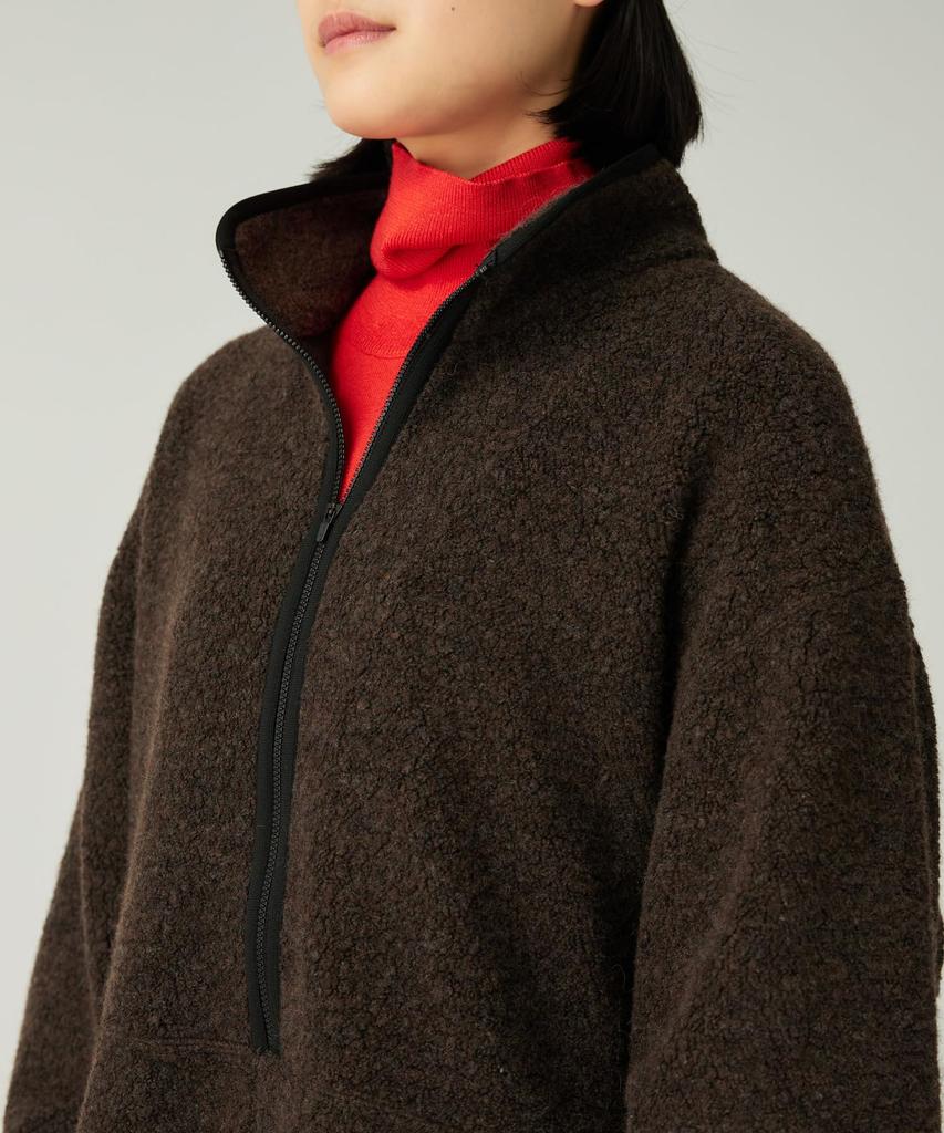 Snow Peak Recycled Wool Boa Pullover Medium JK-25AU022, Top, Sweatshirt, Men's/Women's, Orange,