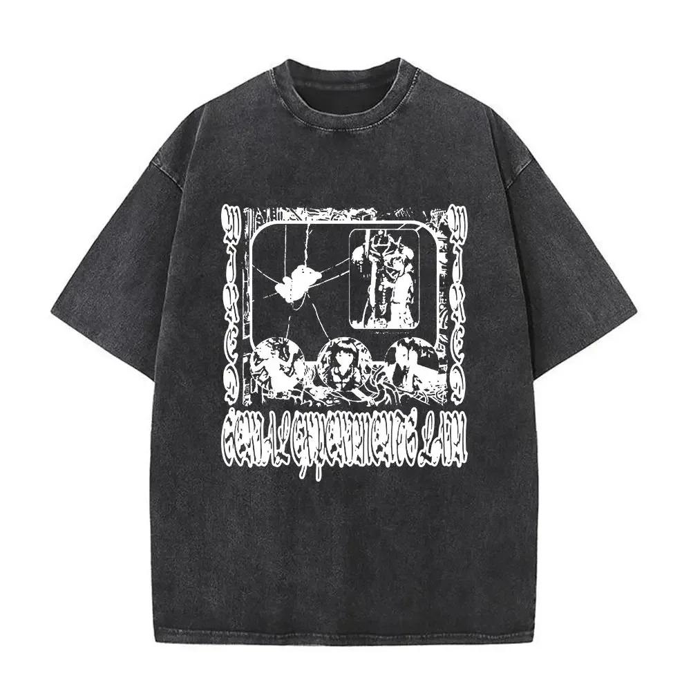 Serial Experiments Lain Iwakura Multiverse Character Vintage Wash Oversized Black T-Shirt | 90s Cyberpunk Anime Cult Classic Fan Merch Tee