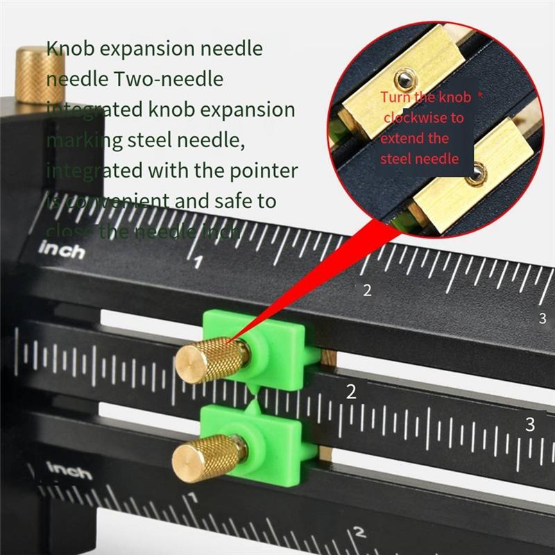 

Vertical Marking T-Type Hole Marking Mark/T-Type Double-Line Ruler With Steel Needle/Parallel Marking Ruler