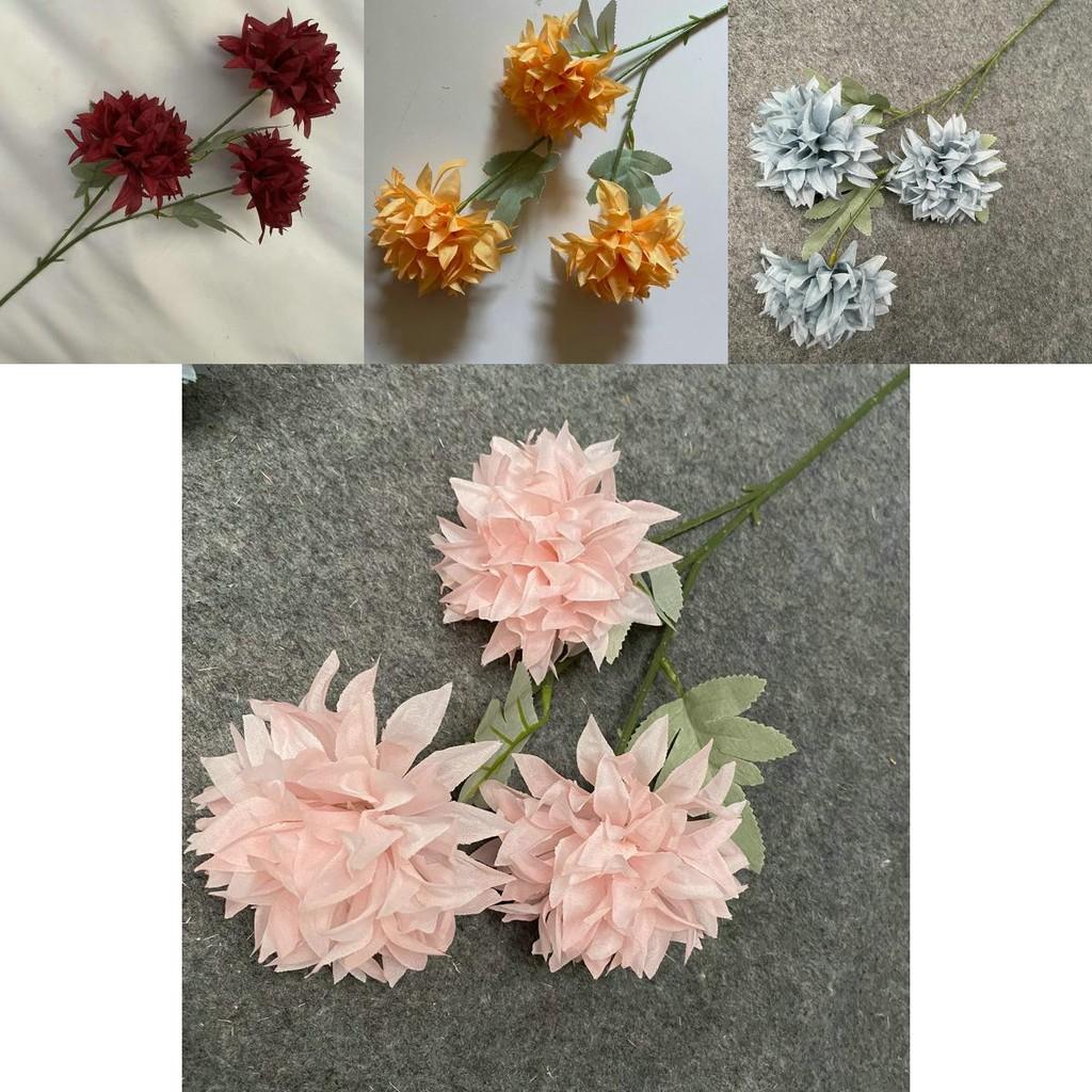 Wedding Crystal Ball Decoration With 3 Head Chrysanthemum For Aisle Decor