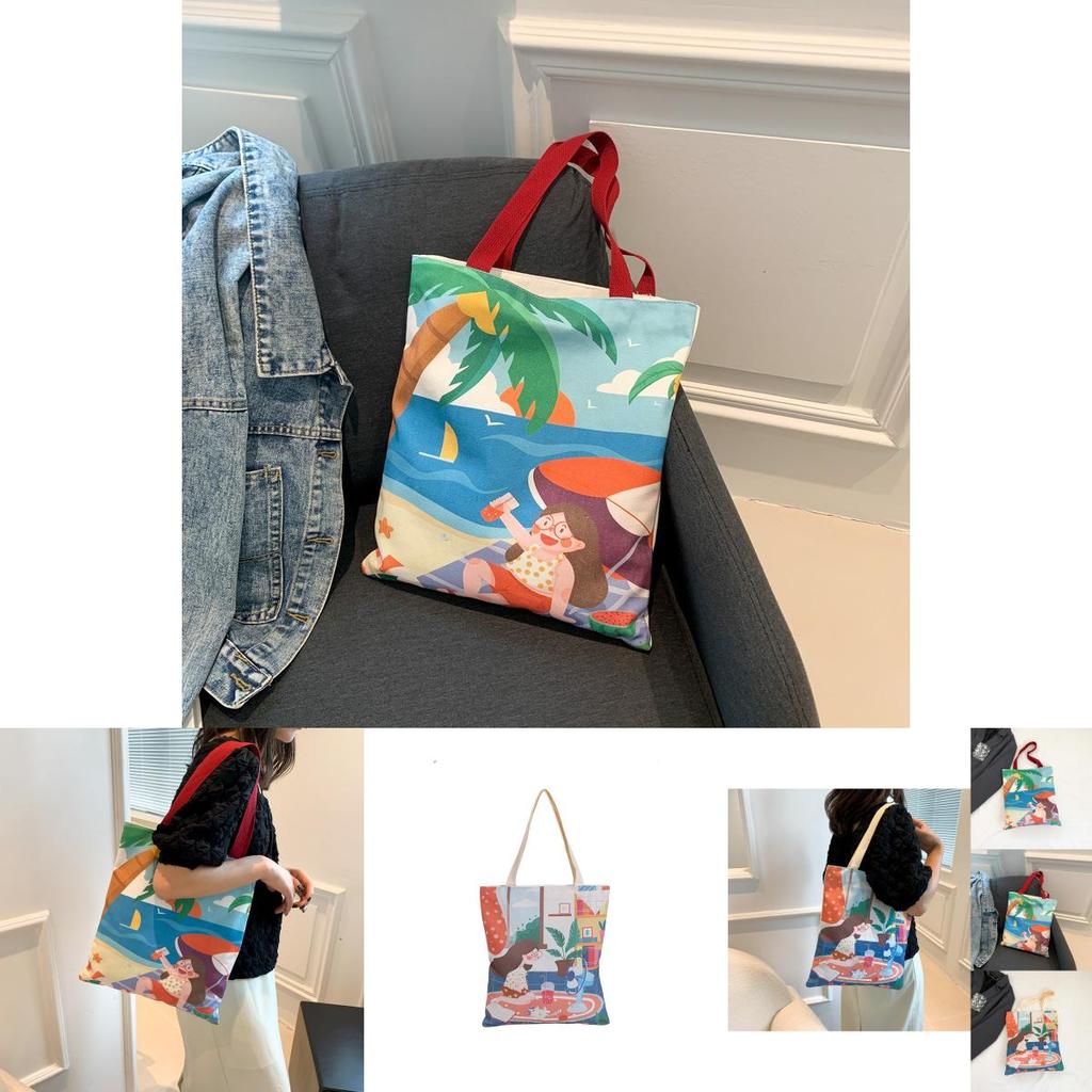 Adorable Large Capacity Women's Tote Bag Cute Cartoon Design For Everyday Use