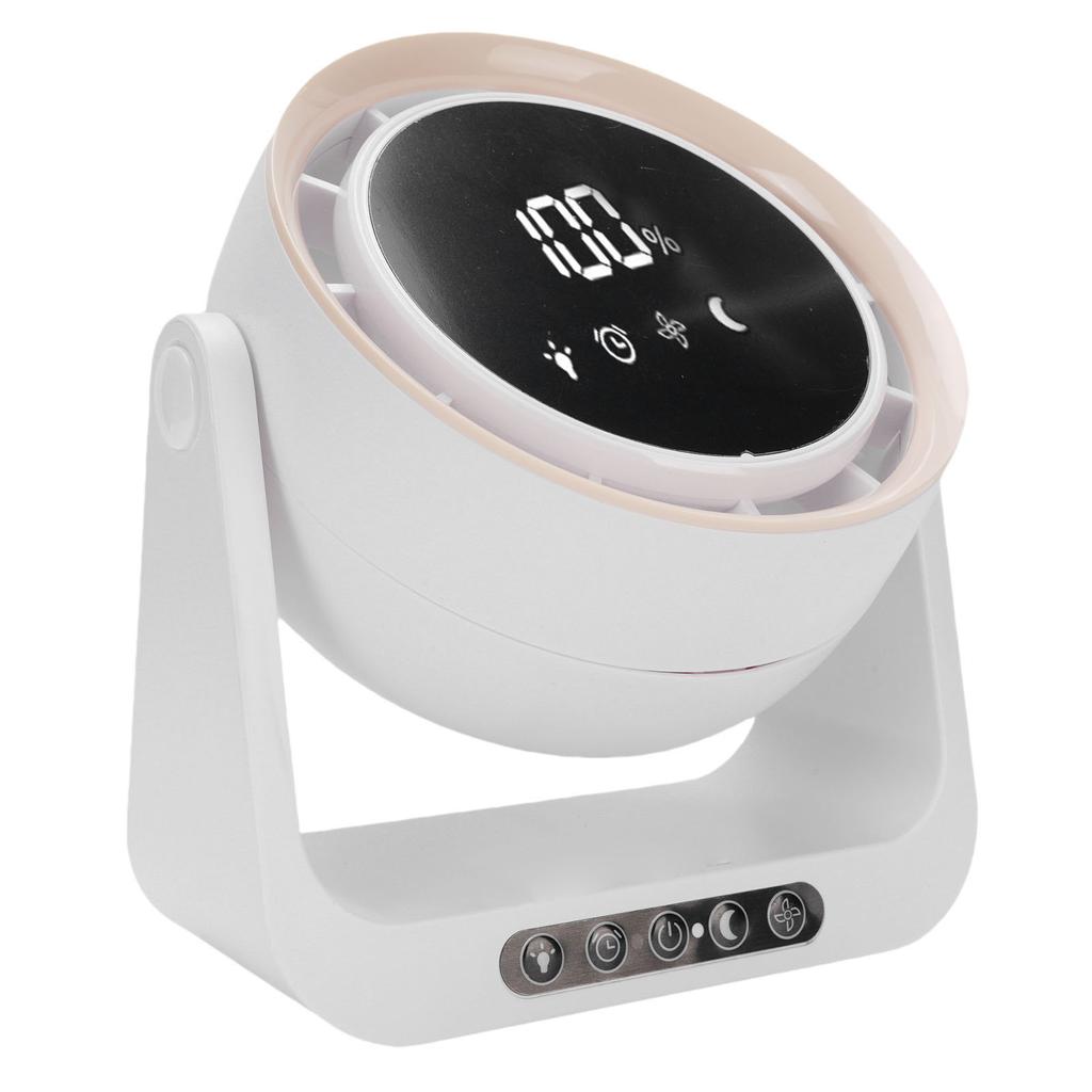 Desk Fan with Digital LED Display Personal Wall Mounted Table Fan 6 Inch for Home Office 5 Wind