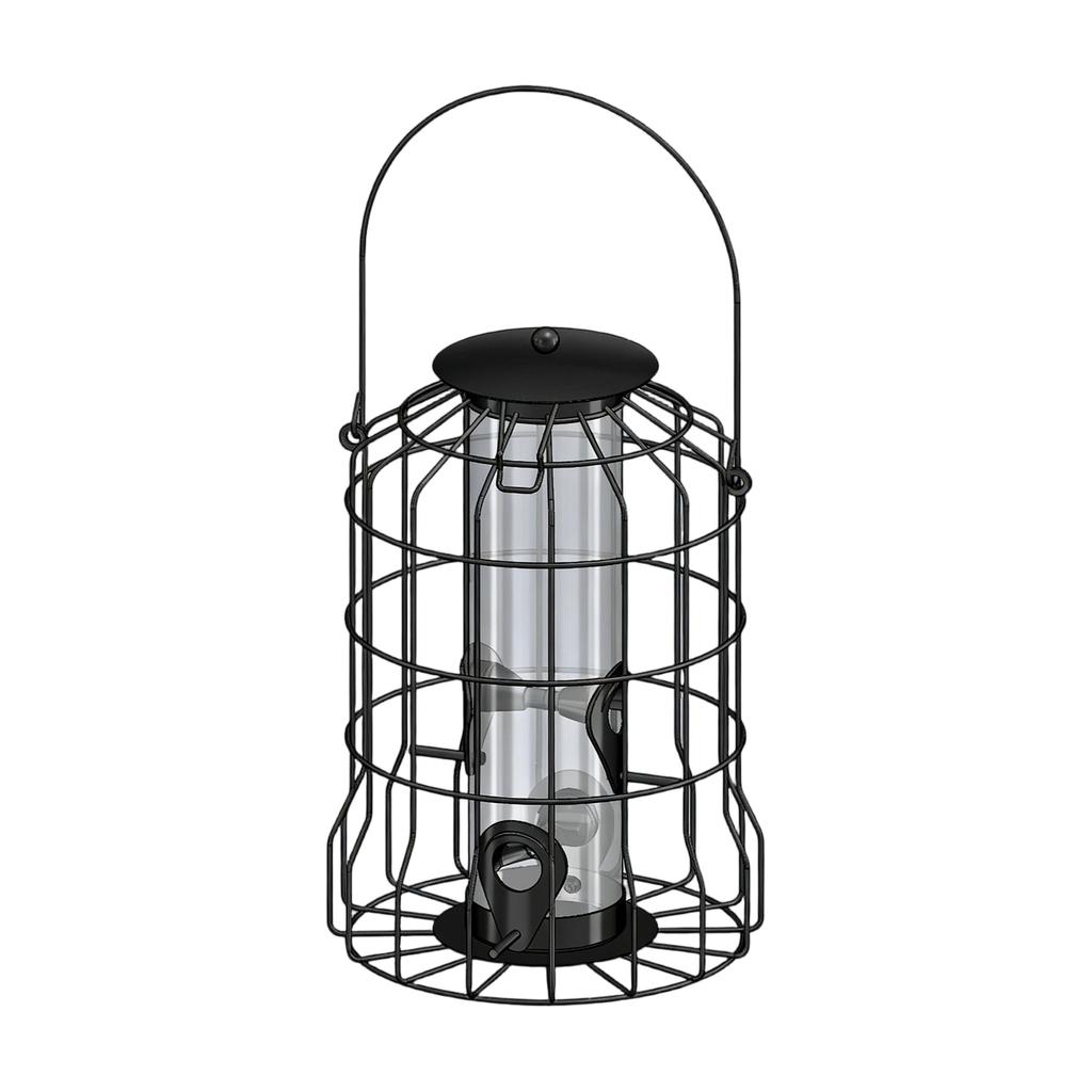 Squirrel-Resistant Hanging Metal Bird Feeder – Outdoor Yard Wild Bird Feeder With Easy Refill & Clean Design