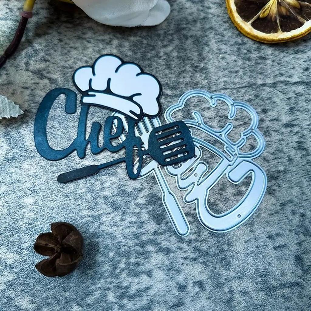 Chef Hat Cutting Dies Carbon Steel Die Cut Templates Metal Embossing Stencils for Scrapbooking Card Making Photo Album