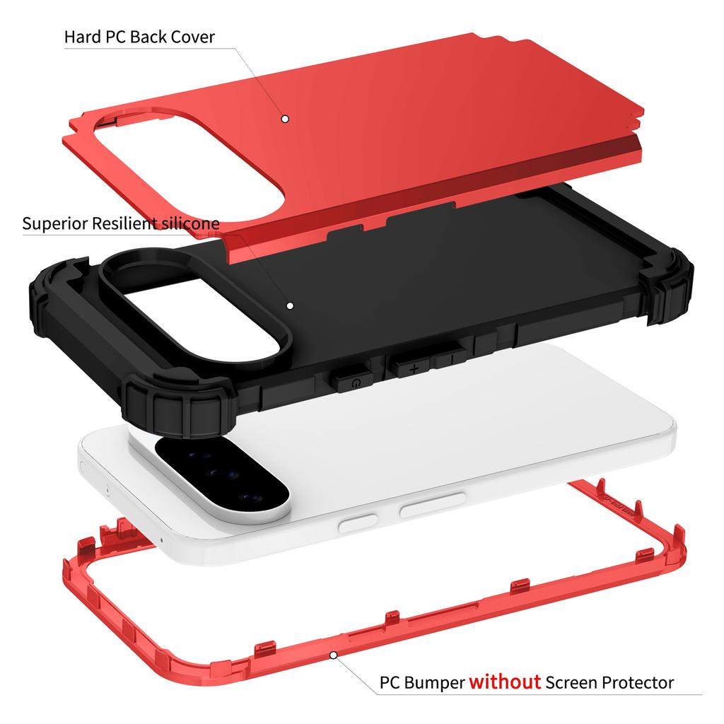 Pro Google Pixel 10/10 Pro Pouzdro Nárazuvzdorné PC + TPU Zadní kryt telefonu