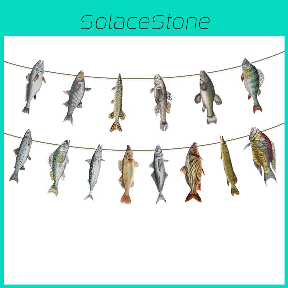 Fish Themed Paper Banners For Event Scene Setup Party Decoration Supplies