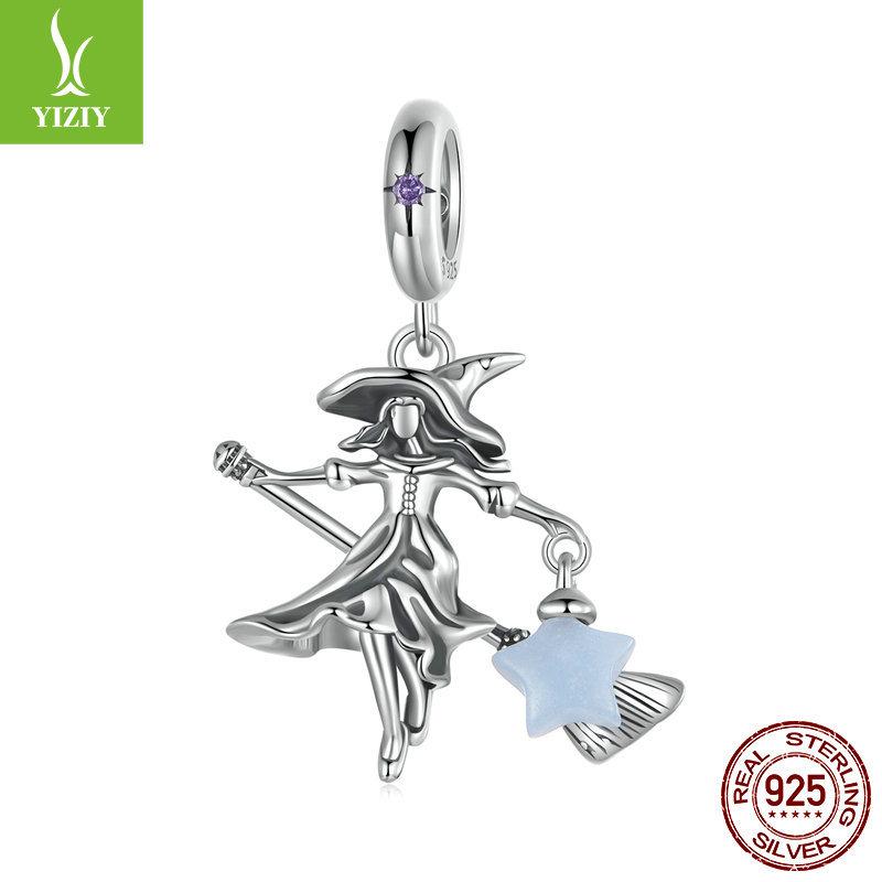 

Хэллоуин Светящийся Эльф DIY Подвеска Аксессуары, Креативный Светящийся Камень S925 Серебряный Браслет Из Бусин