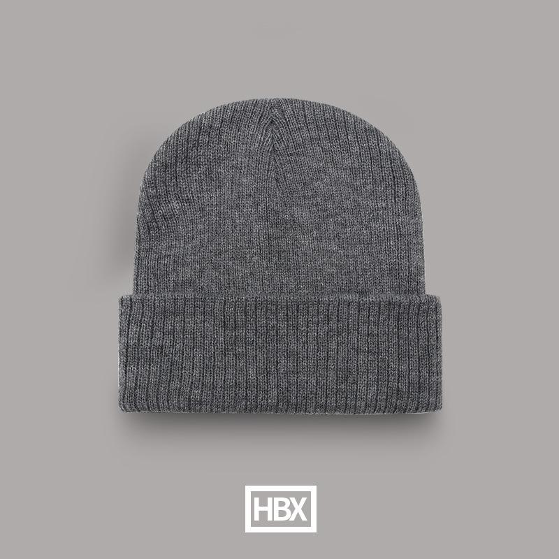 

Однотонная вязаная шапка для мужчин в стиле Харадзюку, универсальная хип-хоп шерстяная шапка для женщин, трендовая холодная шапка для мужчин на осень и зиму One Size