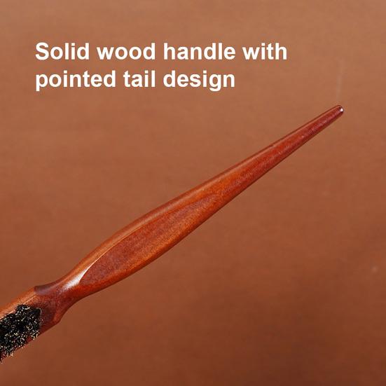 Wooden Handle Hair Brush with Boar Bristle Nylon Pin Hair Detangling Brush Men Women Portable Fluffy Hair Styling Comb
