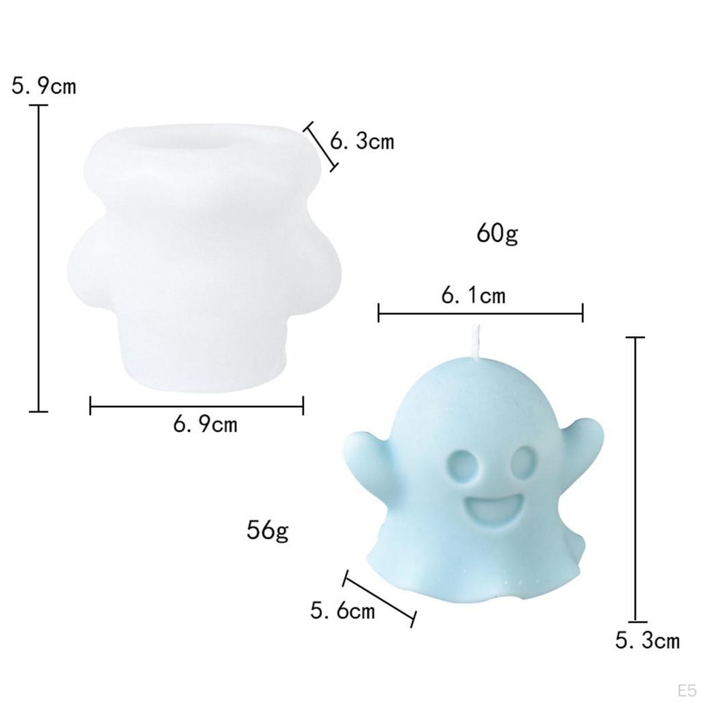 3D Ghost Candle Model Making Epoxy Resin Casting Decorative Clay Crafts Home Decoration Party