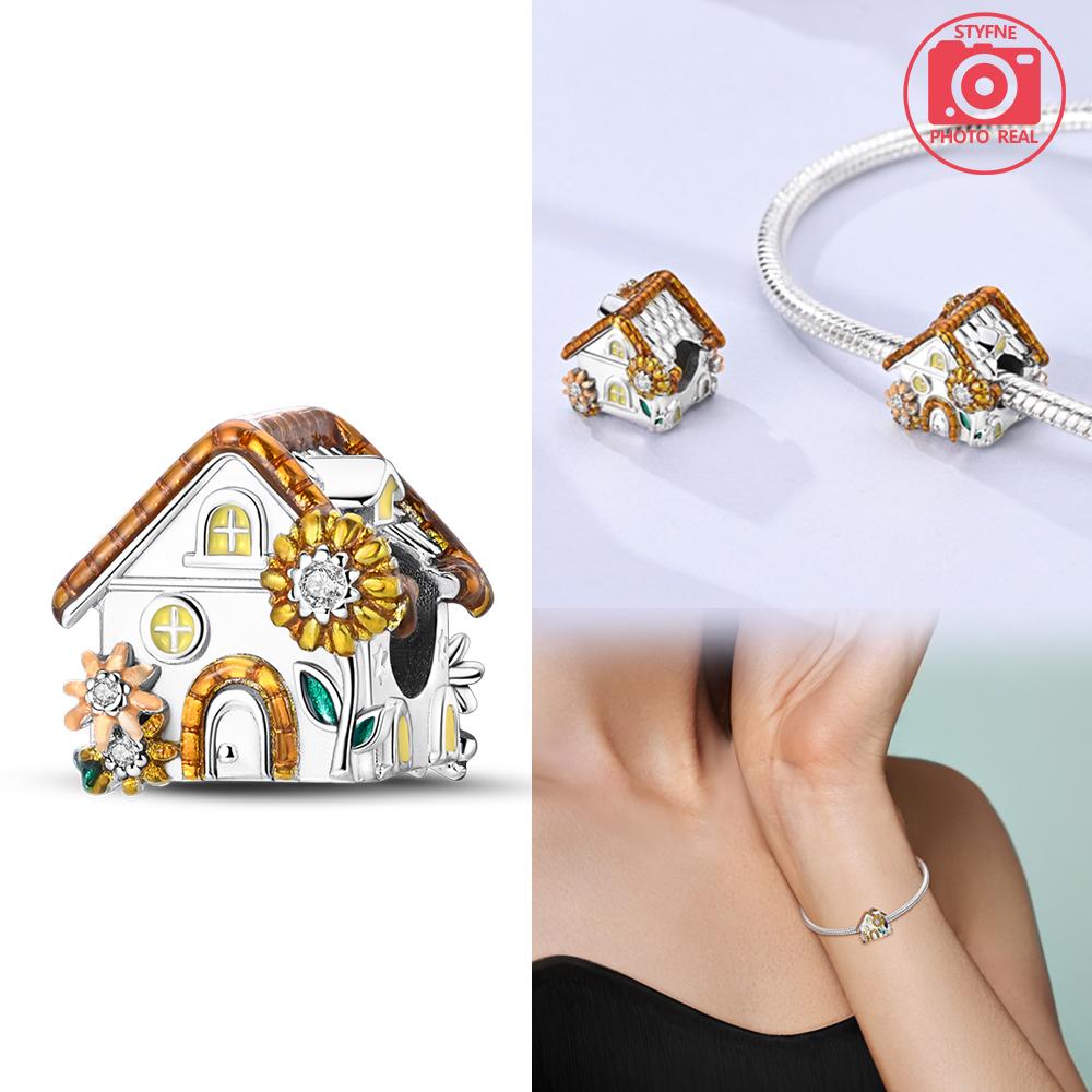 Sunflower House Beads Copper Colors For Charms Copper Colors Original Bracelet For Jewelry Making