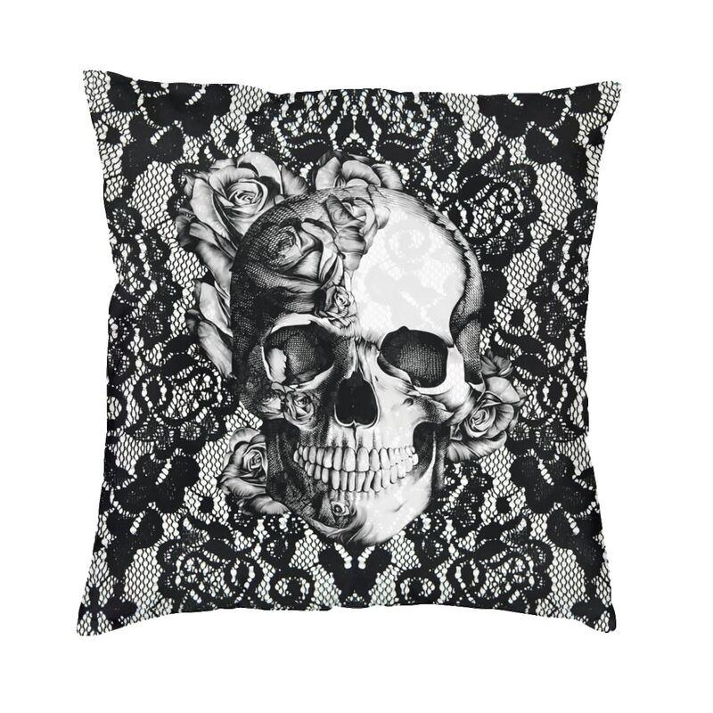Luxury Day Of The Dead Throw Pillow Cover Home Decor Custom Square Mexican Sugar Skull Cushion Cover 45x45cm Pillowcover