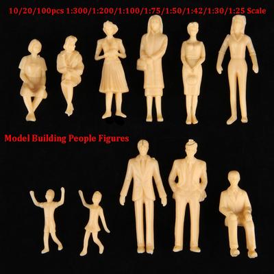 10/20/100pcs 1:75/1:50/1:42/1:30/1:25 Scale Model Building People Figures