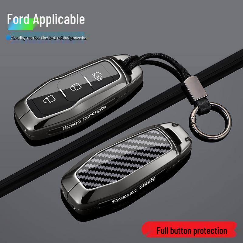 Metal Buckle Key Case for Ford Edge L23, Mondeo, and Explorer Models