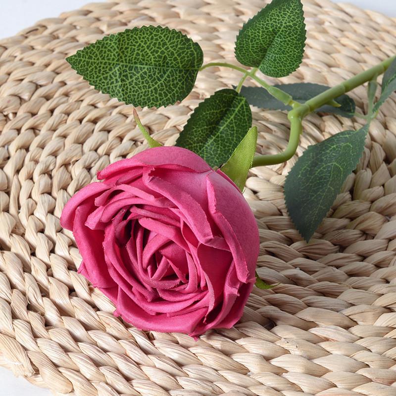 Retro Simulated Single Rose Multiple Colors Suitable For Wedding And Decor Home