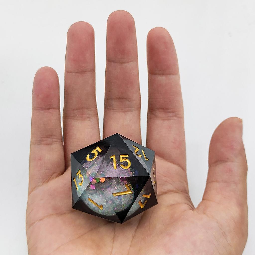 20-Sided Resin Quicksand Dice 35Mm Liquid Core Dnd Dungeons & Dragons Trpg Board Game Dice D20