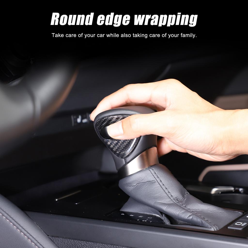 Real Carbon Fiber Gear Shift Knob Head Trim Cover For Lexus ES UX LX GX 18-24
