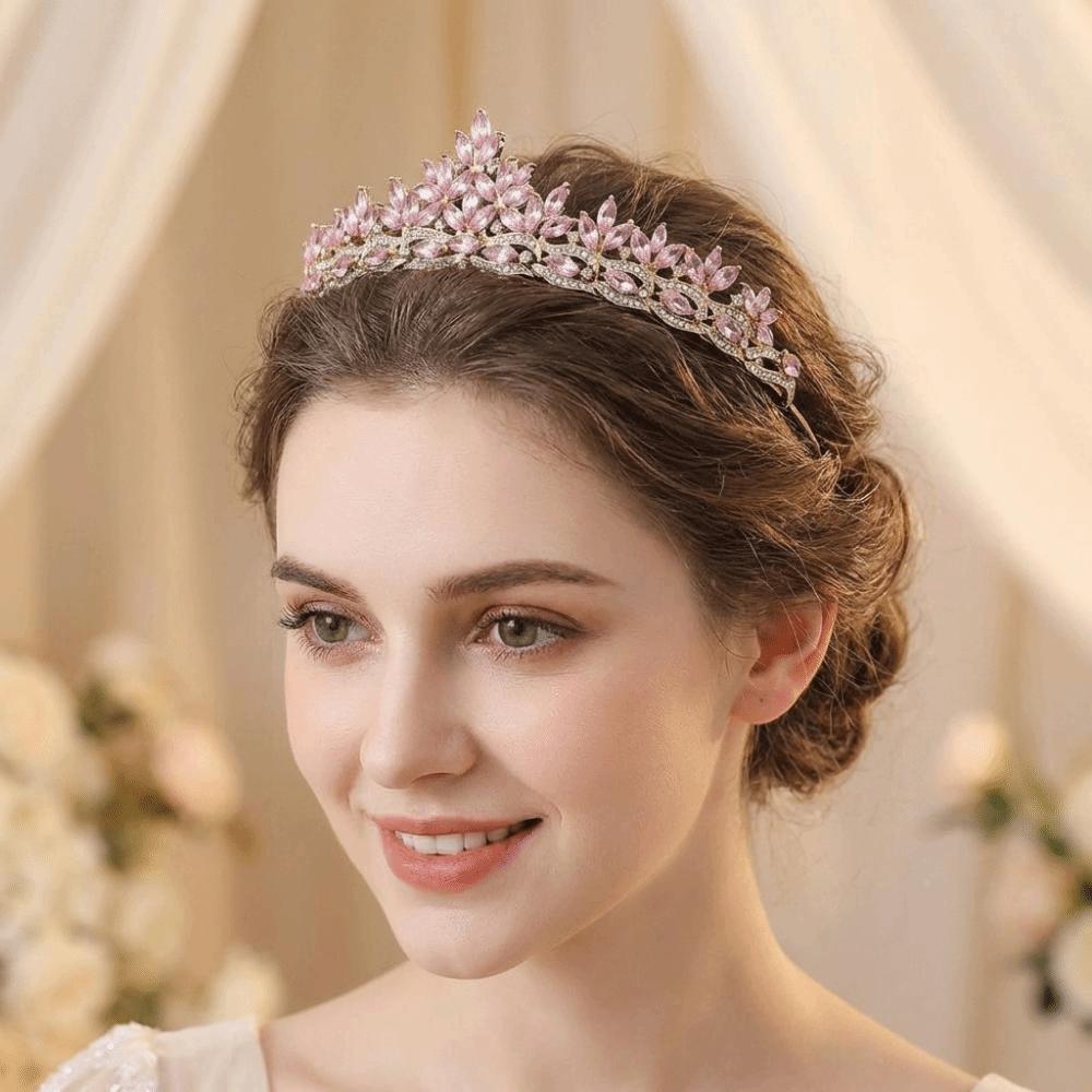 Elegant Baroque Crystal Crown Sparkling Luxury Crystal Tiara  Gorgeous Accessories