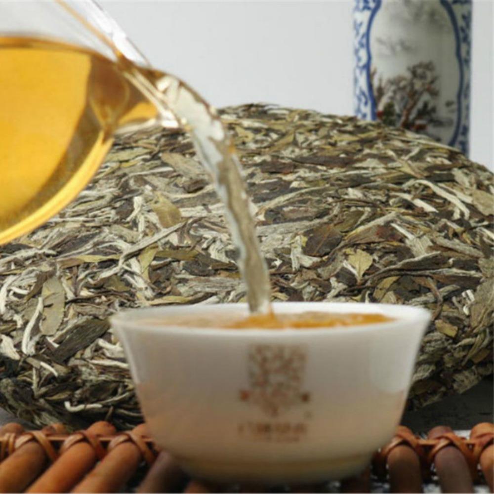 Organic White Tea Cake 350g Chinese Silver Needle Herbal Health Drink Loose Leaf