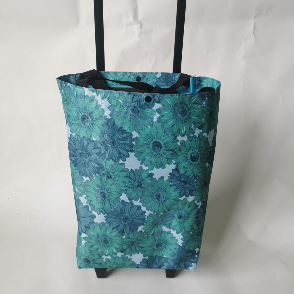 Faltbarer Polyester-Einkaufswagen mit Rädern - Tragbare Trolley-Tasche