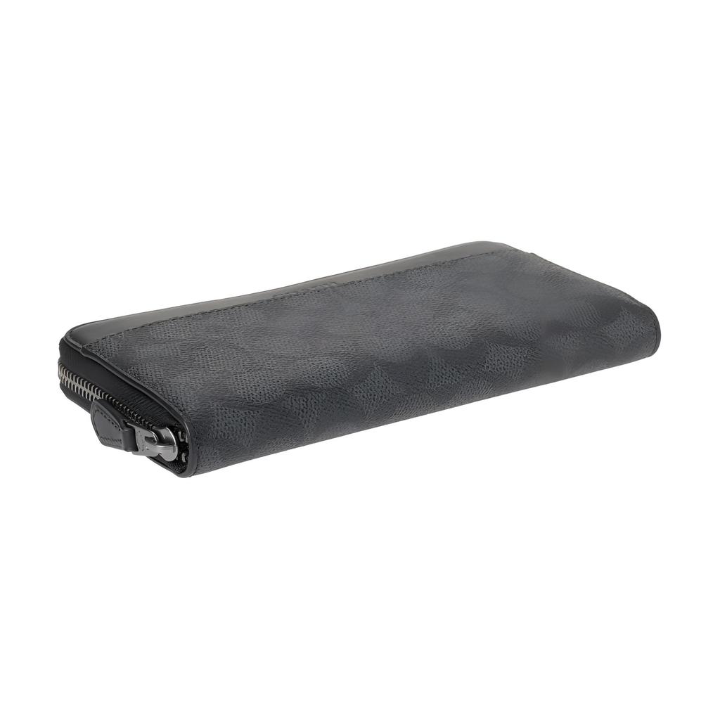 New COACH Accordion Wallet Coated Canvas With Smooth Calfskin Wallet Men's Bronze & Charcoal & Black CY405-QBMI5