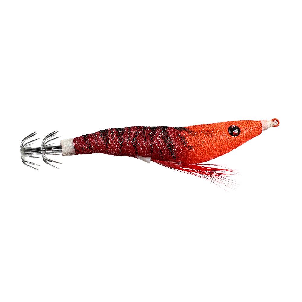 11cm 7gHighly Realistic Sea Fishing Lure3.0Luminous Wooden Shrimp Squid Lure Umbrella Hook with Sound Beads Fishing Bait Box