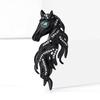 Horse Brooch Sparkling Rhinestones Inlaid Enamel Brooch Pin Clothes Hats Bags Badge Fashionable Accessory