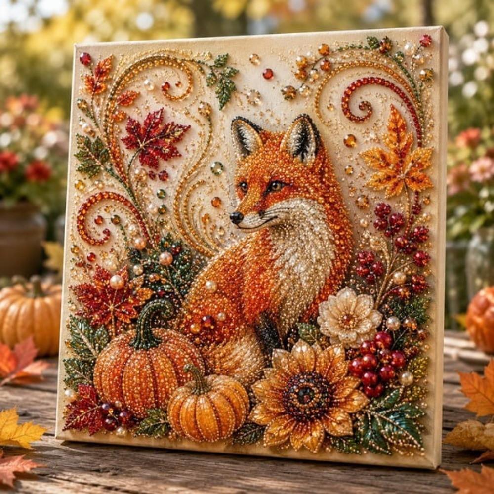 1 Set Kit Pittura Perle Tema Autunnale Creativo Kit Pittura Diamante Kit Arte Diamante Scintillante Kit Pittura Perle Fai da Te Regalo del Ringraziamento