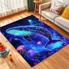 1PC Glowing whale and jellyfish Print Carpet Rug for Living Room Bedroom Sofa Doormat Home Decor Non-slip Floor Mat