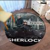 Custom Name Sherlock Holmes Printed Round Rug Carpet Chair Rug Area Rug Entryway Doormats,for Office Chair Living Room Bedroom Kitchen Room.