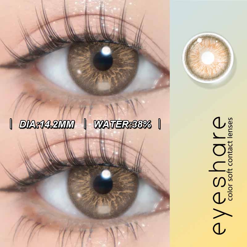 Eyeshare Nové barevné kontaktní čočky Černé brýlové čočky Smaragdově zelené kontaktní čočky Fialovo-šedé čočky Šedé přírodní kontaktní čočky 1 pár