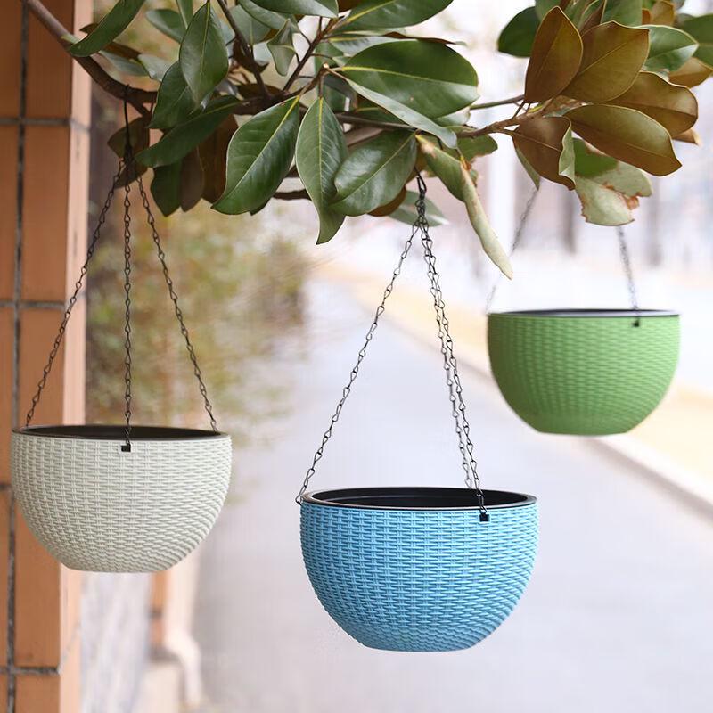Hualongdun Rattan Self-Watering Hanging Planter