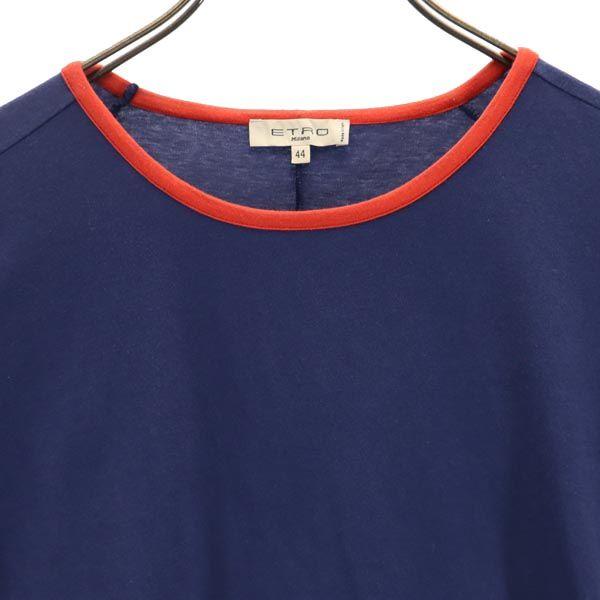 Etro Made In Italy Short Sleeve T-shirt 44 Zen System Side Design Women Used