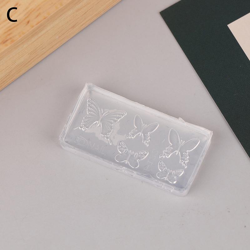 1Pc 3D Butterfly Diy Design Silicone Decorated Nail Art Templates Nails Mold Nail Manicure Art Mould Tools Decorations