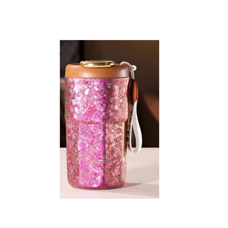MRSIKEY Portable Titanium Insulated Coffee Cup with Temperature Display