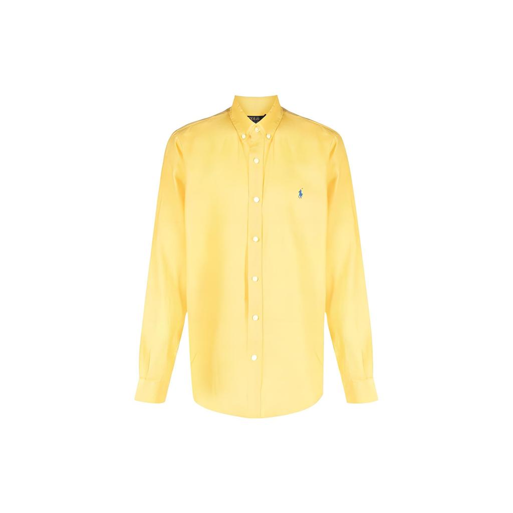 Polo Ralph Lauren Long Sleeve Button Down Shirt Men Shirts Yellow 710829443-007